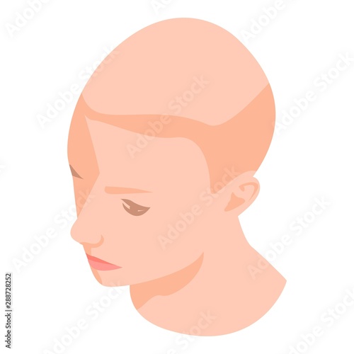 Mannequin head icon. Isometric of mannequin head vector icon for web design isolated on white background