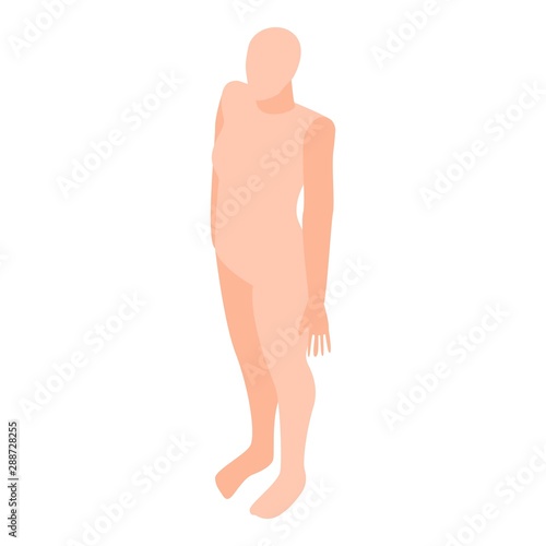 Man mannequin icon. Isometric of man mannequin vector icon for web design isolated on white background