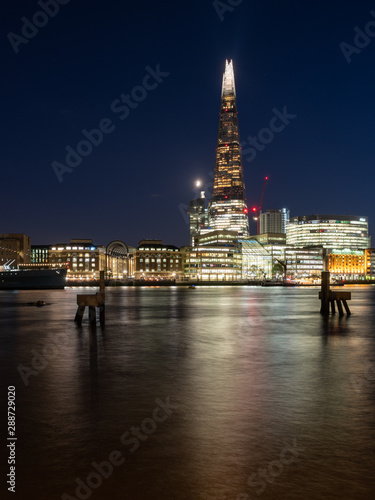 The Shard at night - London cityscape