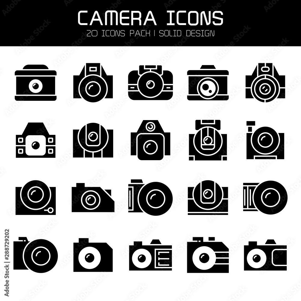 camera, video and action camera icons set camera, video and action camera icons set