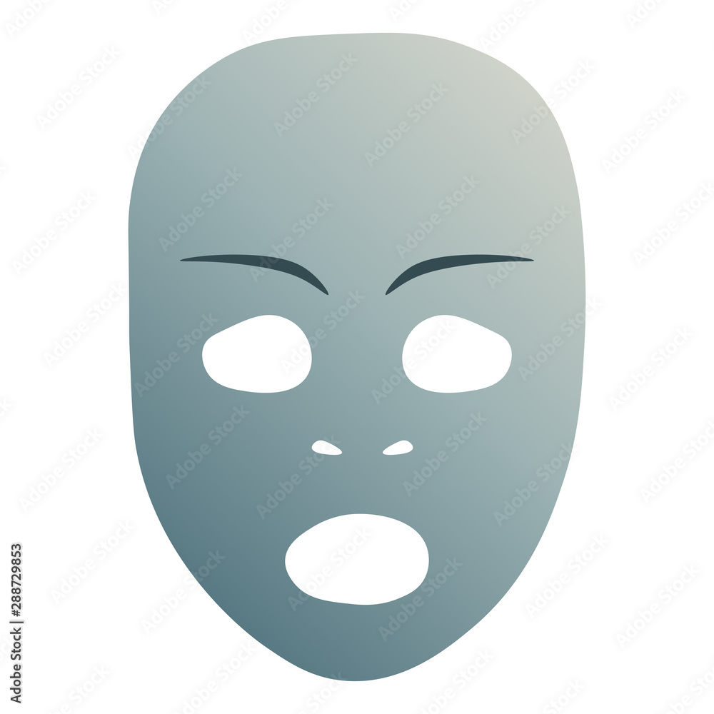 Astonished theatrical mask Astonished theatrical mask