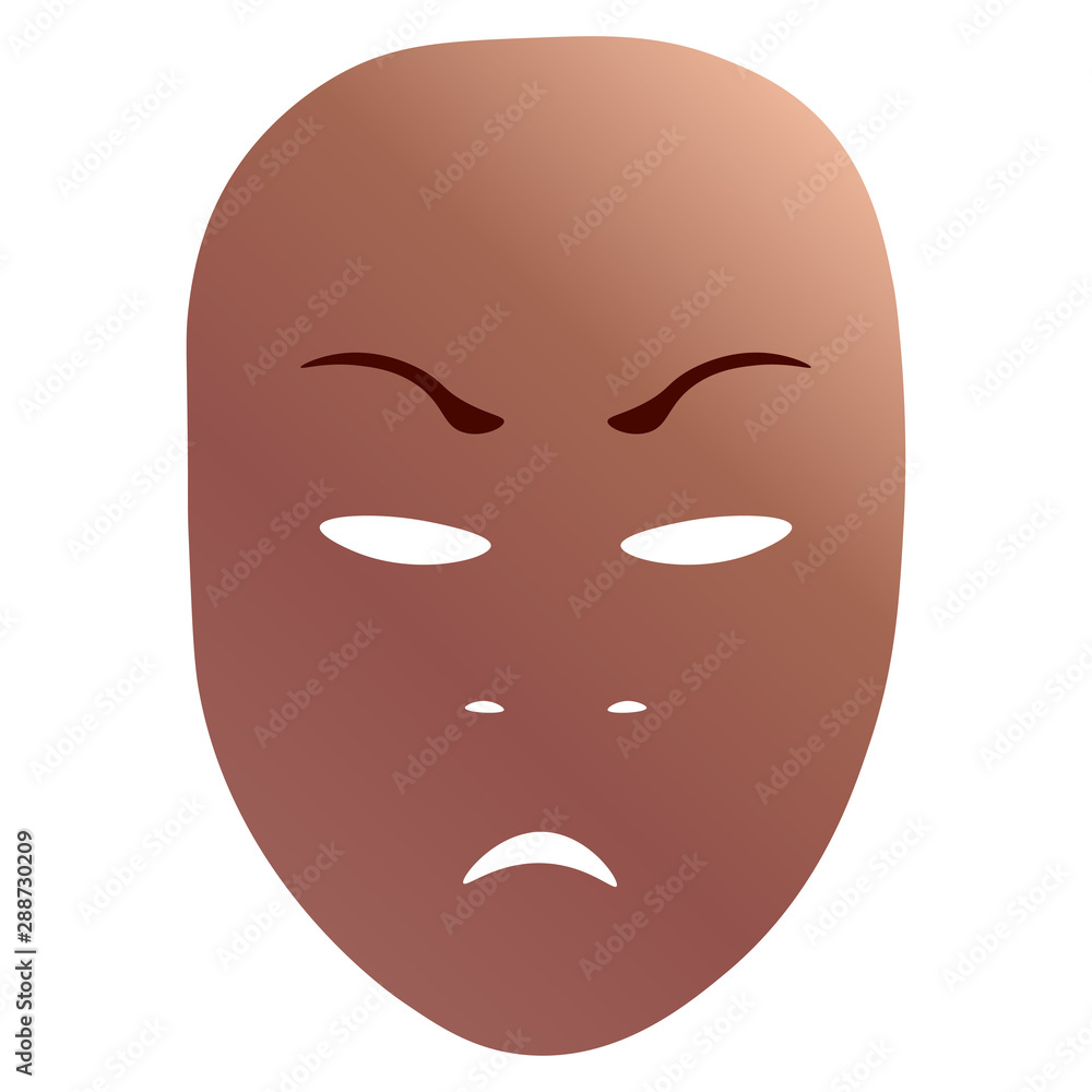 Anger theatrical mask Anger theatrical mask