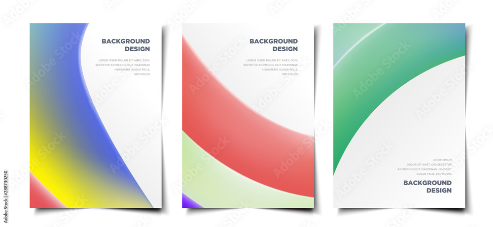 Set of colorful 3d abstract shape layout background, book, cover, poster, wallpaper design template