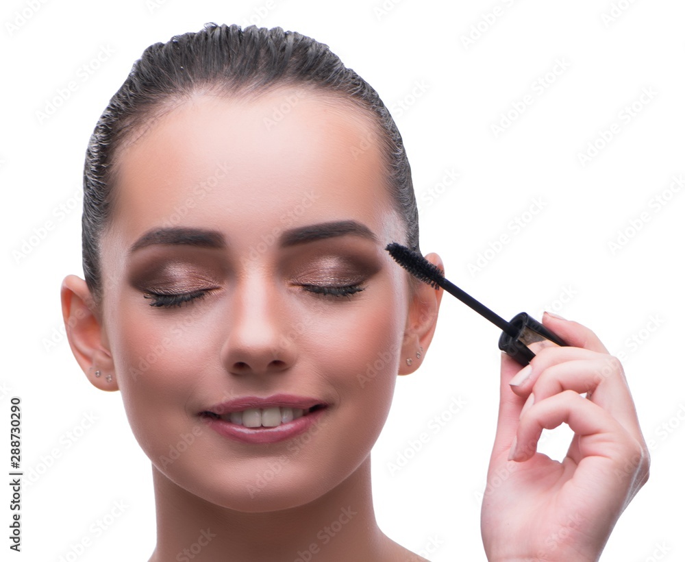 Young beautiful female fashion model with make up Young beautiful female fashion model with make up