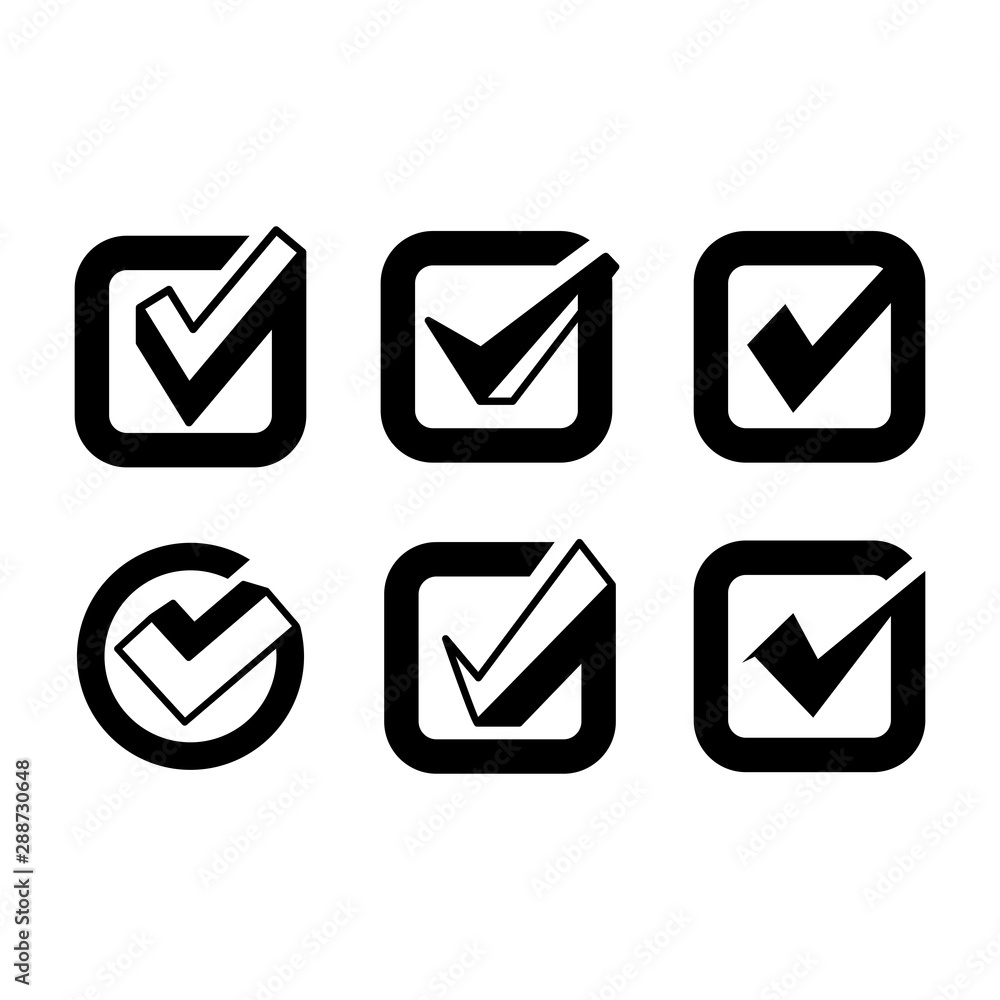 check list, check mark symbol set check list, check mark symbol set