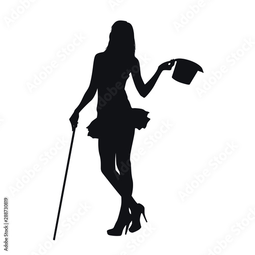 Female Magician Silhouette