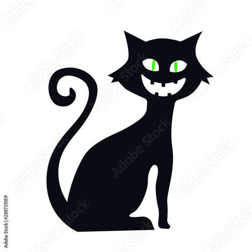 Funny cat, art, vector illustration