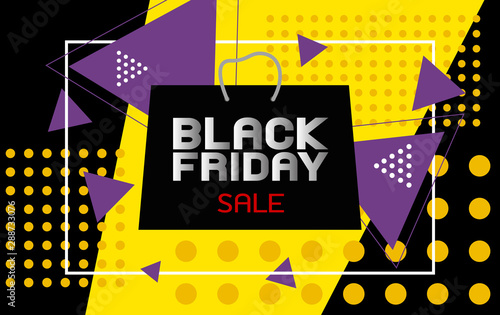 Black friday sale banner design vector illustration