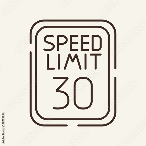 Speed limit line icon
