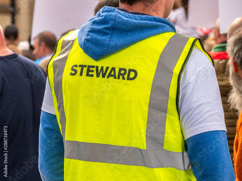 Steward at a rally or protest