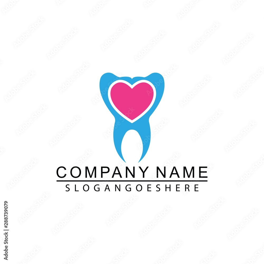 Love Dental Care logo and symbol template icons app