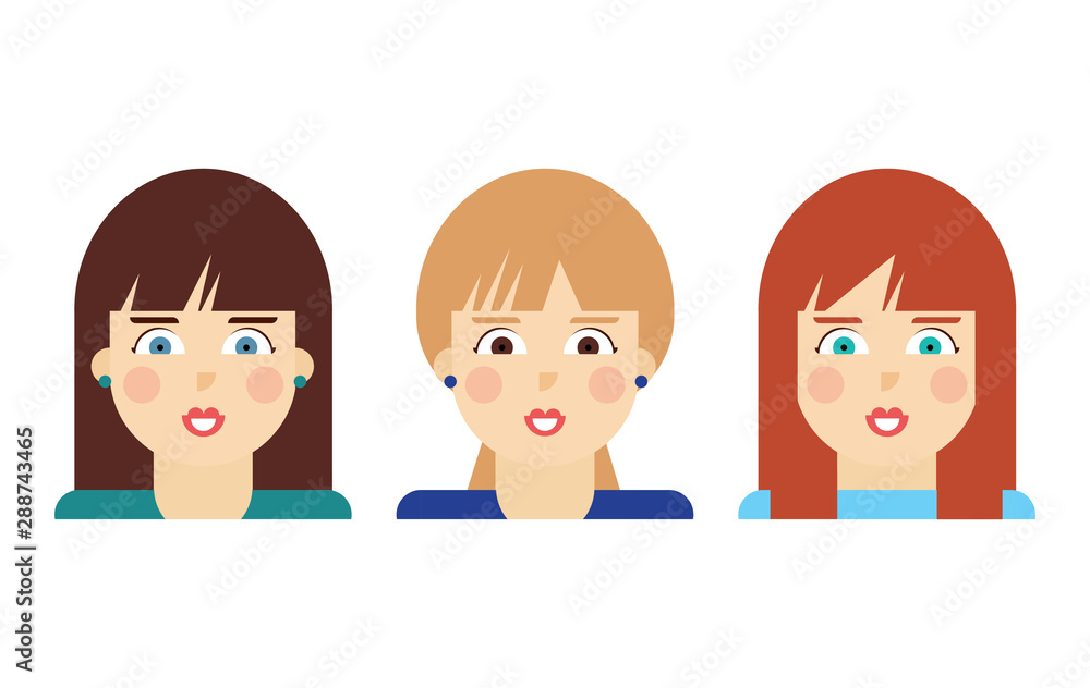 Set of avatars profile. Vector illustration. Creative Social Networking People Vector Design Set of avatars profile. Vector illustration. Creative Social Networking People Vector Design