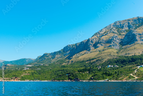 beautiful landscape on a sunny day the coast of Montenegro © ksena32
