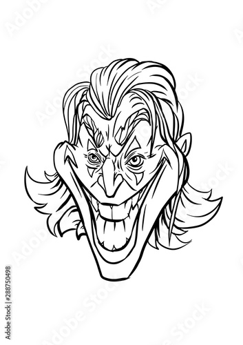 clown coloring page for adult