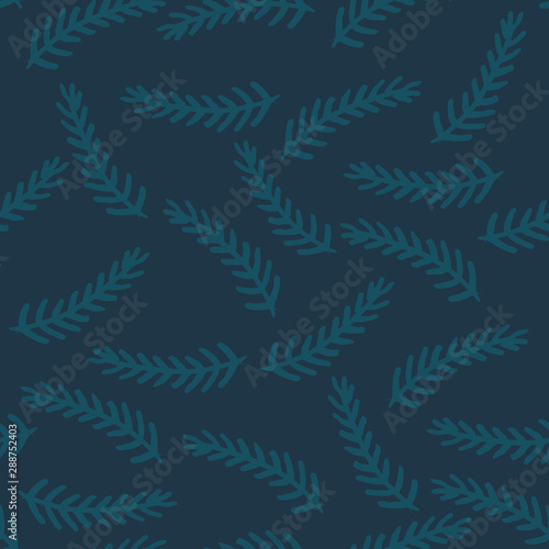 Vector illustration. Christmas pattern with spruce, pine branches. Perfect for holiday invitations, winter greeting cards, wallpaper and gift paper, For textiles, packaging, fabric, wallpaper