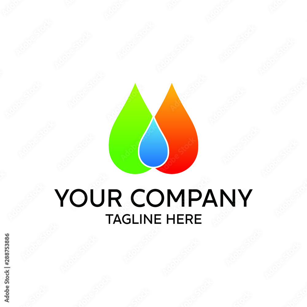 The idea and concept of the logo combination of oil, water and energy. The idea and concept of the logo combination of oil, water and energy.