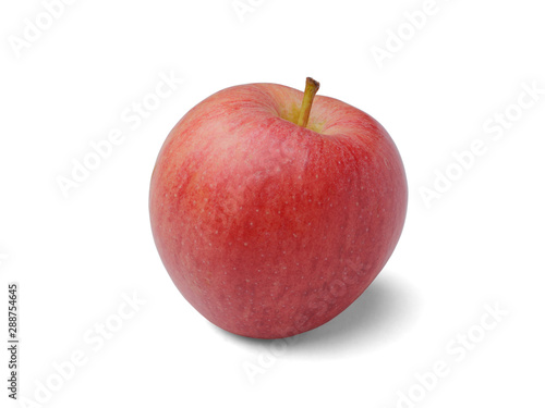 Juicy fresh red apple isolated on white background