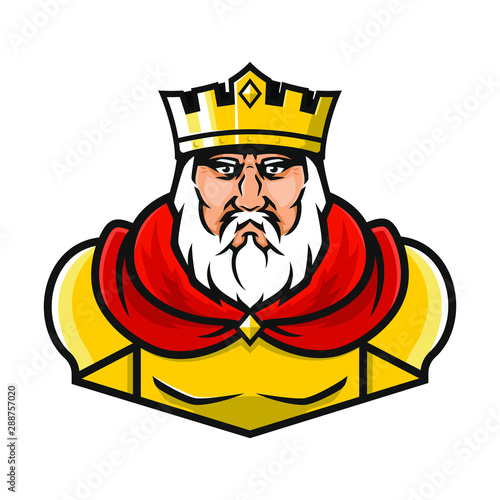 king vector logo, cartoon king 