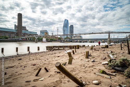 Canvas Print Ebbe an der Themse - London - UK,
