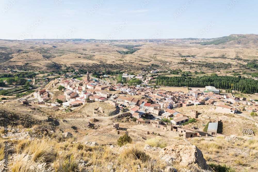 View of a little village located in Spain, Teruel named Oliete