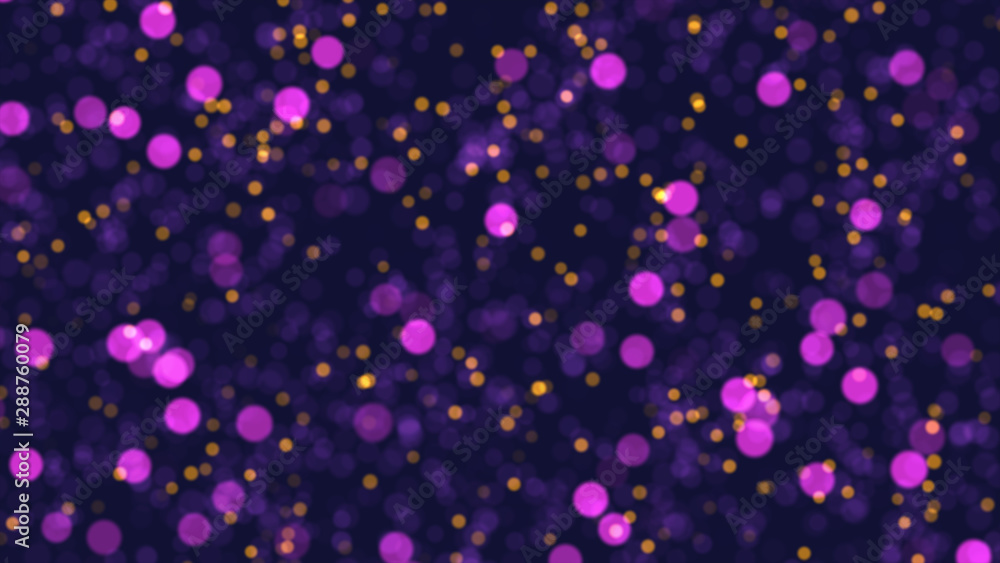Abstract background. Bokeh particles. Purple, lilac.