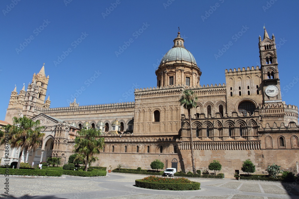 Palermo, Italy - June 29, 2016: The cathedral of Palermo