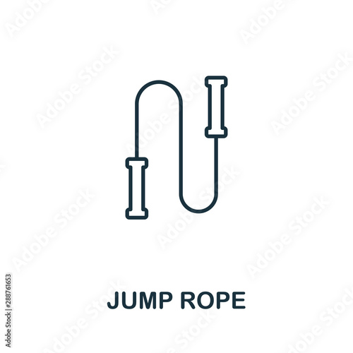 Jump Rope icon. Thin outline style design from fitness icons collection. Creative Jump Rope icon for web design, apps, software, print usage