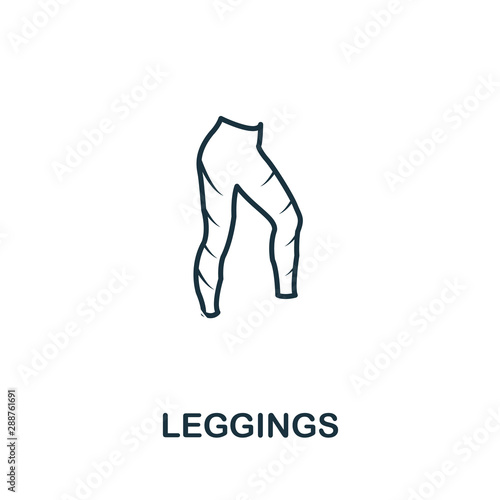Leggings icon. Thin outline style design from fitness icons collection. Creative Leggings icon for web design, apps, software, print usage