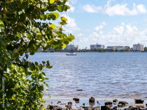 view of miami beach and sea