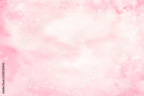Fototapeta Naklejka Na Ścianę i Meble -  Abstract artistic light pink blurry watercolor background with stains