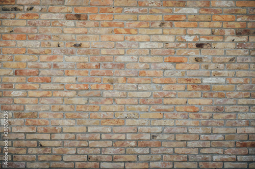 Brown brick wall background and texture vintage style