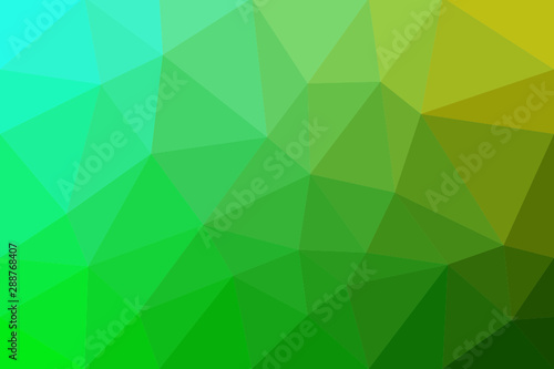 Abstract green and yellow Triangle Geometrical Multicolored Background, Vector Illustration 