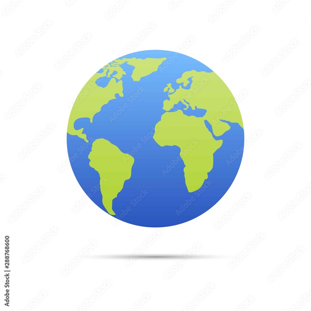 Obraz Vector planet Earth icon. Flat planet Earth icon.