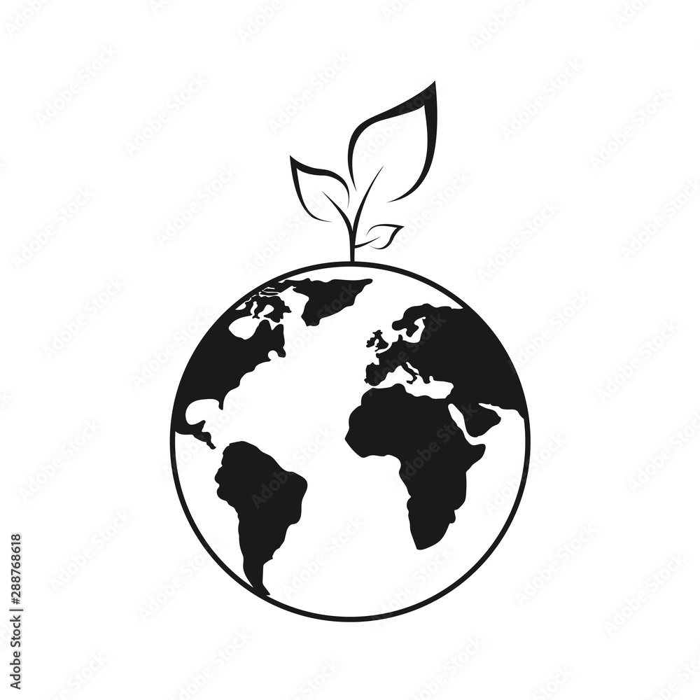 world plant eco friendly environment vector illustration