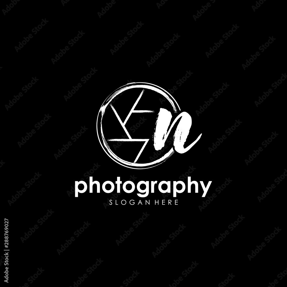Initial letter N linked inside signature minimalist luxurious photography. Initial letter N linked inside signature minimalist luxurious photography.