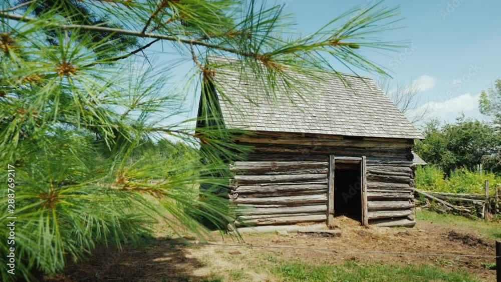 An old barn for chickens and other poultry. Farm life in the countryside