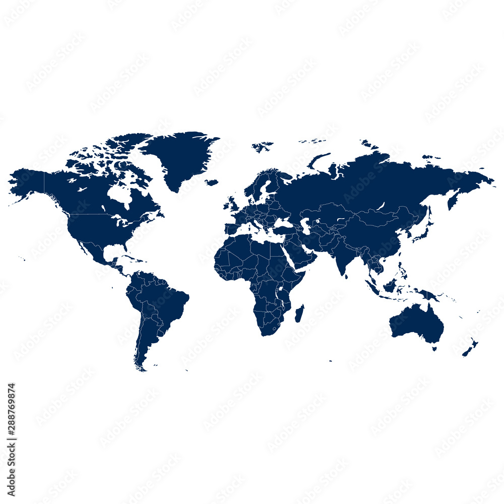 Fototapeta premium World map vector abstract illustration