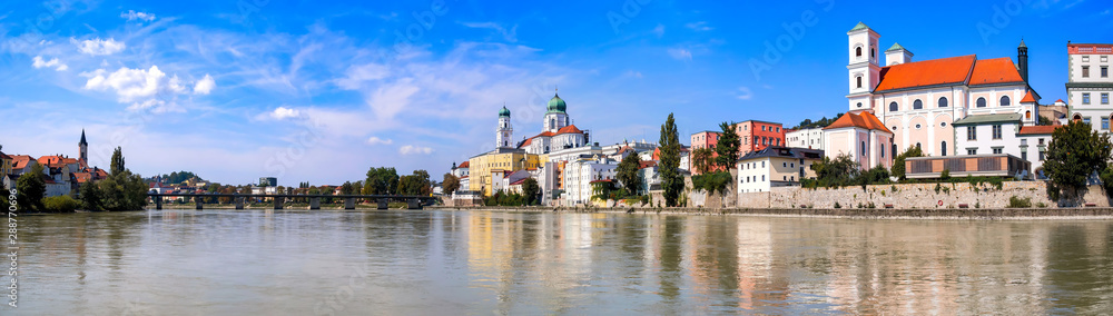 Panorama of the City Passau in Bavaria, Germany