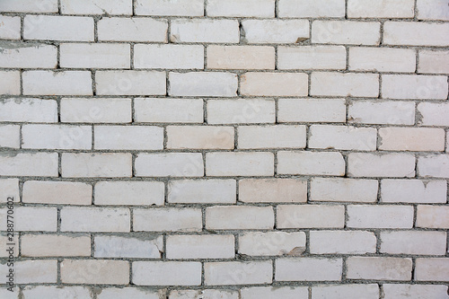 Wall of white silicate brick. Abstract background for design, project.
