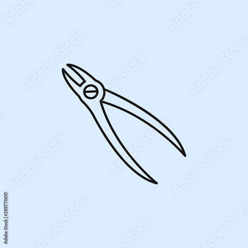 medical nippers line icon. Element of Medecine tools Icon. Signs, symbols collection, simple icon for websites, web design, mobile app