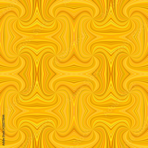 Orange seamless psychedelic geometrcial spiral stripe pattern background - vector curved burst illustration