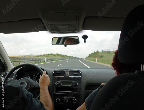 Driving in a car on the highway © tonysk