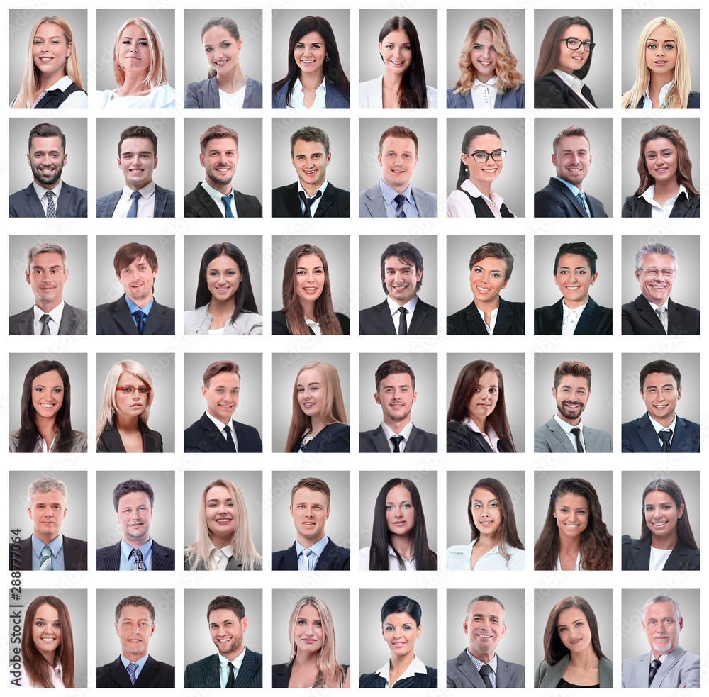 portraits of successful young businessmen isolated on white portraits of successful young businessmen isolated on white
