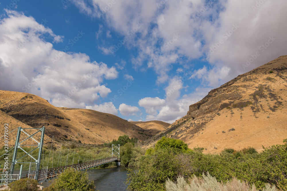 Suspension bridge in Washington state