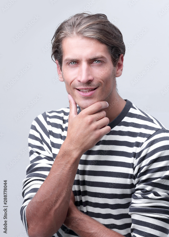portrait of a thoughtful young man. portrait of a thoughtful young man.