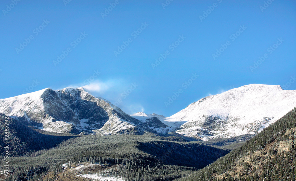 Mountain peaks in Rocky Mountain National Park