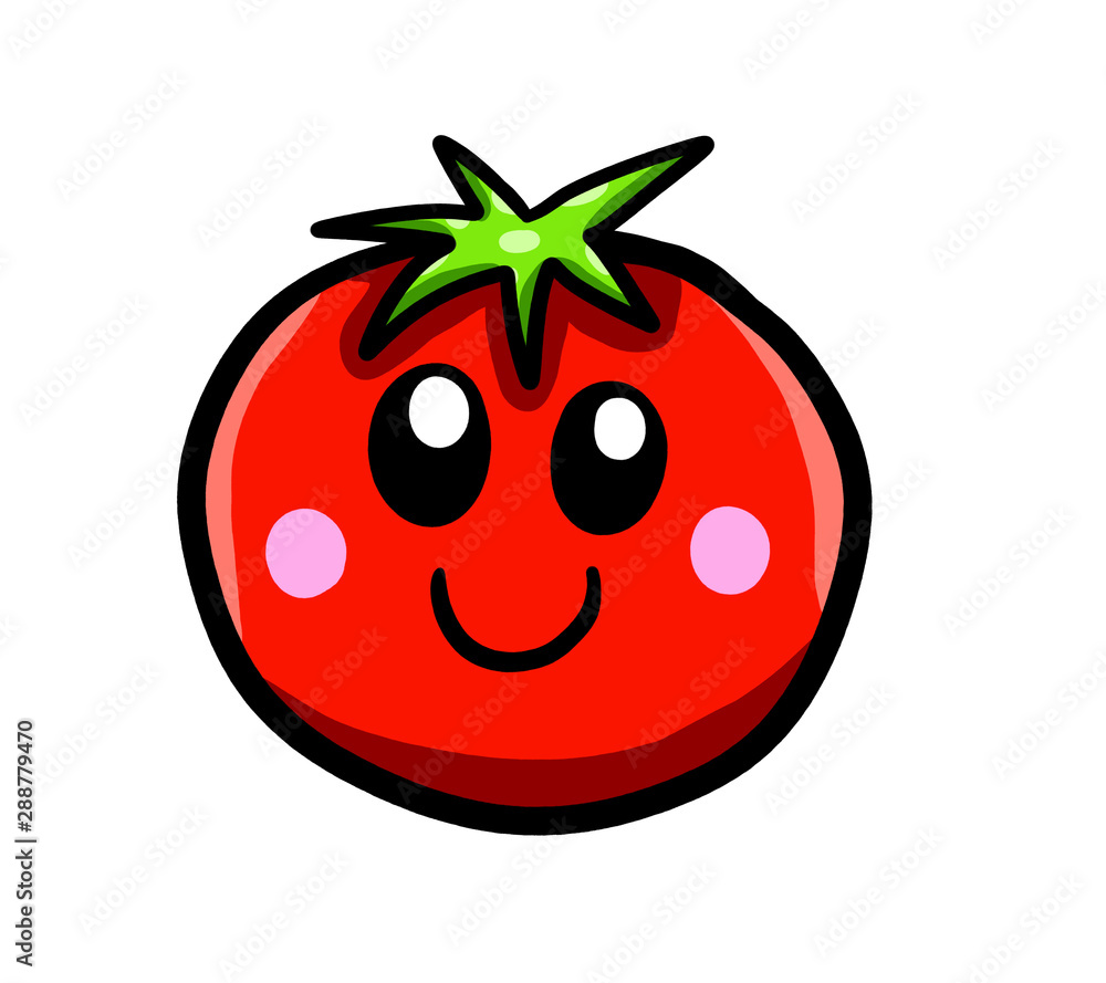 Obraz premium Cartoon Stylized Tomato