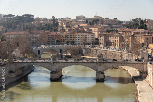 view of the tiber from castel sant'angelo