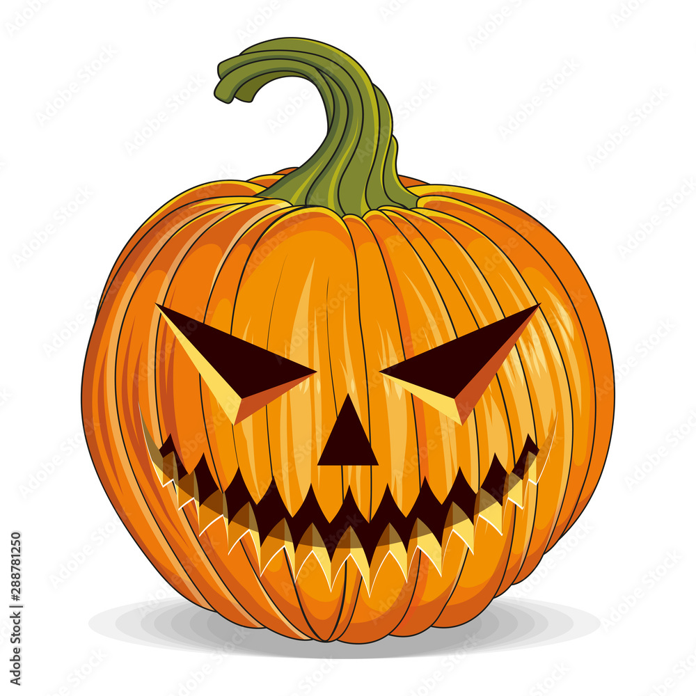 vervolging geboorte ONWAAR Halloween Pumpkin with Cut Out Eyes. Happy Halloween Holiday. Orange  Pumpkin with Smile. Jack Lantern Attribute of All Saints Day. Vector  graphics to design. Stock Vector | Adobe Stock