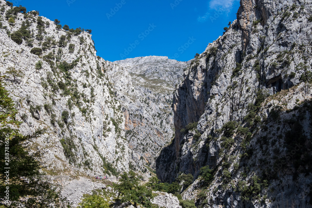the Cares trail, garganta del cares, in the Picos de Europa Mountains, Spain the Cares trail, garganta del cares, in the Picos de Europa Mountains, Spain